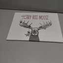 Ryeolo Funny Christmas Moose Wall Art Framed, Moose Christmas Decorations, Farmhouse Holiday Xmas Elk Deer Canvas Wall Art Prints for Home Bedroom Living Room Office Decor, 12x16 Inches