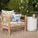 DYTXIII Outdoor Deep Seat Cushion Set, Water Repellent 24"x24" Patio Thick Cushions Replacement with Seat & Back Pillow for Patio Sofa, Wicker Chair, Couch - Pretty Paisley, 24x24"x4"