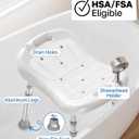 HOMLAND Shower Chair for Inside Shower, Adjustable Shower Stool with Strong Non-Slip Feet, 350 lbs Shower Seat for Inside Tub, Bench Bath Chair for Elderly and Disabled, White