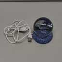 Crystal Ball Night Light LED Desk Lamp 8Cm 3D Engraved Sea Star with Resin Base Colorful USB Light Decor for Bedroom and Living Room