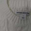 Amazon Essentials Women's Soft Fisherman Cable Long-Sleeve Crewneck Sweater (Medium, White)