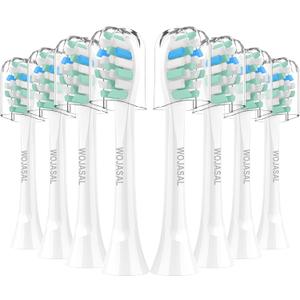 Replacement Brush Heads Compatible with Philips SoniCare Electric Toothbrushes, Dupont Bristles for Effective Cleaning, Snap-on System, 8 Pack, White