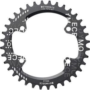 Narrow Wide Chainring 96BCD Single Speed 32T 34T 36T 38T Round for Shimano M6000 M7000 M8000 M9000 (Black)