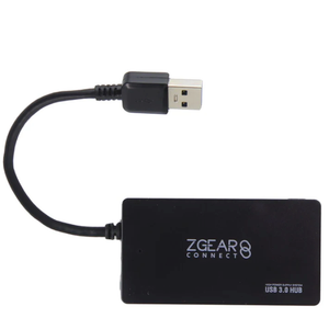 ZGear Connect Four Port USB 3.0 Data Hub - Black