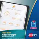 Avery Diamond Clear Page-Size Sheet Protectors, Pre-Punched for Use with Tab Dividers, Top Load, 50 Document Protectors (74203)