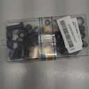 3/8-16 x 1 Hex Head Screws Bolts,Hex Nuts,Flat & Lock Washers,304 Stainless Steel 18-8,Black Zinc Plated,Fully Threaded(12 Sets)