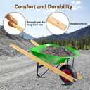 Wheelbarrow Handles Replacement Kit,59'' Wooden Wheel Barrow Parts,with 2 Heavy Duty Wheelbarrow Wedge,Easy Install