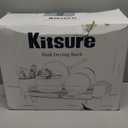 Kitsure Large Dish Drying Rack - Extendable Dish Rack, Multifunctional Dish Rack for Kitchen Counter, Anti-Rust Dish Drainers with Cutlery & Cup Holders 19.2"-26.7" L x 12.9" W, Sliver (Standard)