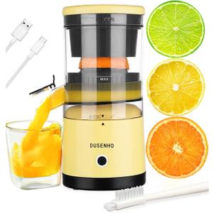 Citrus Juicer Machines Rechargeable - Portable Juicer with USB and Cleaning Brush for Orange, Lemon, Grapefruit
