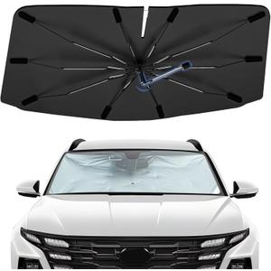 Windshield Sun Shade Umbrella for Hyundai Tucson 2010-2025, Foldable Car Sunshade for Front Window, Highly Reflective Auto Sun Shield Visor for UV Protection, Keep Car Cool Accessories