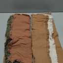 MIULEE Decorative Couch Pillow Covers Neutral Linen Fringe Throw Pillows Set of 4 Soft Rustic Cushions Boho Farmhouse Pillowcases for Bed Sofa Living Room Spring Decor 18x18 Inch Beige/Brown/Green