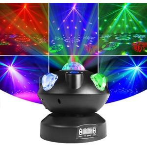 Dreamland LED RGBW Disco Light Party Light, Rotation Moving Head DJ Lights with DMX Sound Auto, Party Lights Indoor for Party Stage Lighting DJ Disco Club Christmas