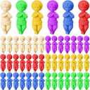Wesiti 100 Pcs King Cake Mini Jesus Figure 1.2 Inch Easter Resin Jesus Figure Christian Mini Colorful Nativity Figurines for Easter Egg Filler and Basket Stuffer King Cake Toppers Party Decorations (Multicolor)