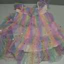 NNJXD Little Girl Tutu Dress Tulle Ruffles Flower Girls Wedding Party Dresses 100 4T