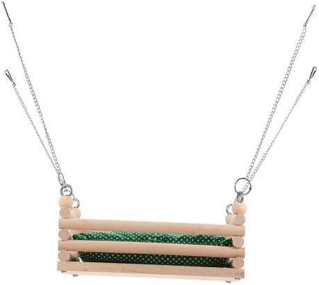 LIOOBO 1Set Hamster Hammock with Warm Sleeping Cushion Wooden Frame for Pets Comfortable Breathable Bedding for Hamsters Gerbils and Chinchillas Easy to Hang Cage