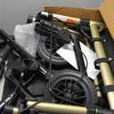 Foldable Rollator Walker for Seniors with Seat, Lightweight 2 In 1 Rolling Walkers Wheelchair Combo for Adult, Transport Chair with Brakes, Adjustable Seat & Handle, 300 Lb. Weight Capacity, Champagne