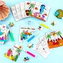 24 Set Summer Crafts for Kids Bulk, Summer Ocean Activities Puzzle with Mermaid Fish Starfish Animal, Camp Beach Arts and Crafts Classroom Gifts, Under the Sea Theme Party Favors, June Coloring Games