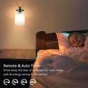 iThird Wall Sconce Battery Operated, 6000mAh Rechargeable Wall Lights with Touch Control and Remote Control, Wireless Wall Lamps for Bedroom, Black Sconces Wall Decor for Living Room Hallway