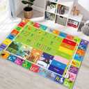 ABC Rug for Kids Playroom,Toddler Alphabet Mats Washable for Baby Area,Classroom,Play Room,Floor,Nursery(46ft /4872in)