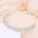 Oriamour Crystal Wedding Headband For Bride Bridal Headpieces For Girls Rhinestone Hairband For Birthday, Party, Prom (Silver)