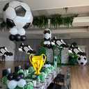 2 x Soccer Party Decoration Balloons, Soccer Balls, Football Sneakers, Trophy, Stars Foil Balloons For Sports Theme Party Supplies, Game Day, Kids Soccer Birthday, Team Celebrations.