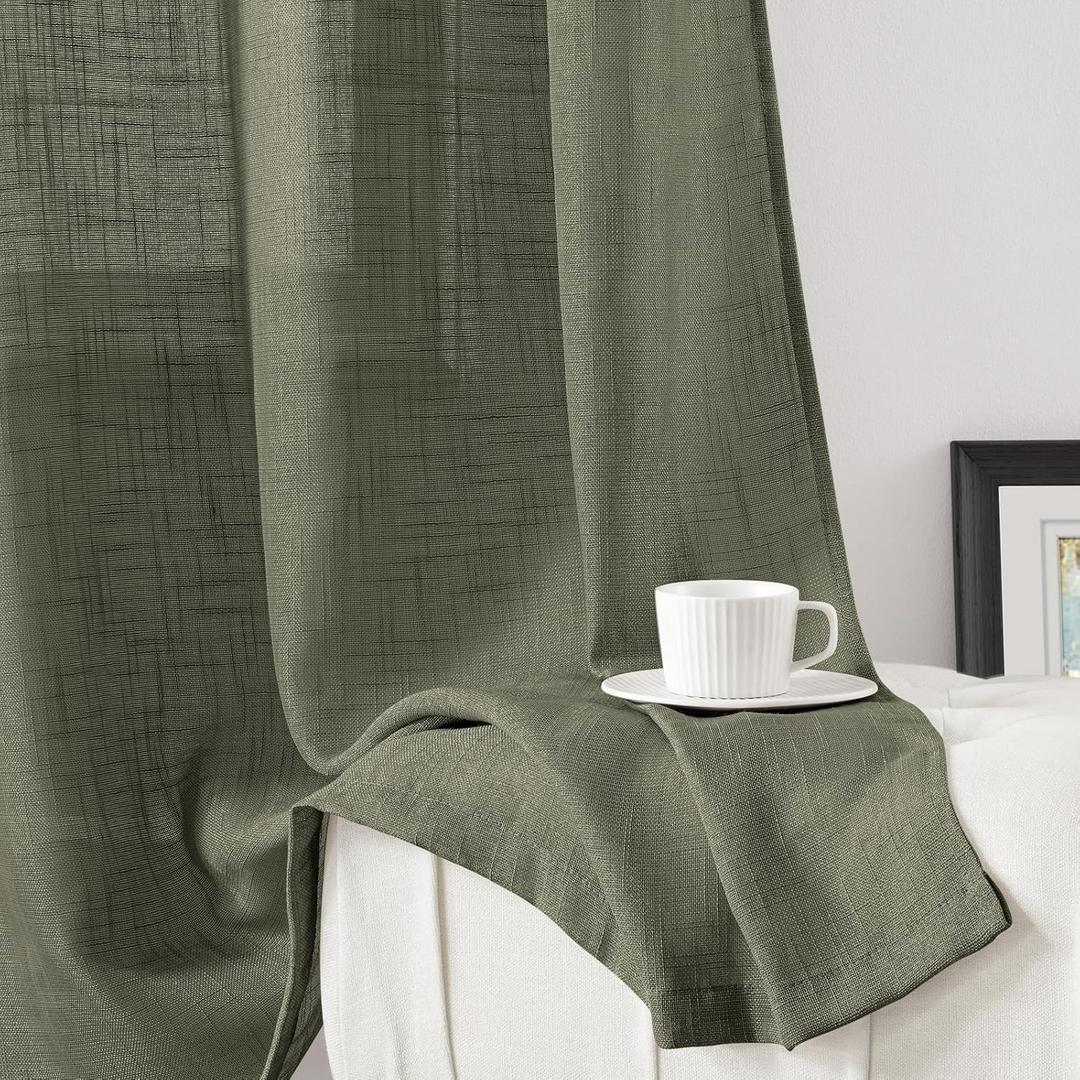 Curtain Size 84"×48" Green 2 panels