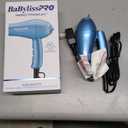 BaBylissPRO Nano Titanium Travel Dryer, Blue (1 Count (Pack of 1))