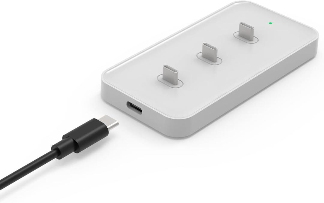 Motion Sensor Light Charging Station Multi-Device Charging Station Charging Three LED Lights at The Same Time Saves Time Space and More Convenient (White)