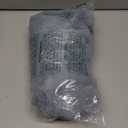 LIFEREVO Faux Rabbit Fur Round Inflatable Pouf Ottoman, 20" X 16" Shaggy Waffle Bubble Floor Poufs Foot Rest Living Room Bedroom, Furry Pouf Chair Foot Stool Couch Home Decor, Anti-Slip, Light Grey