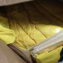 6 Pack Yellow Round Tablecloth, Fitted Table Cloths for 6 foot Round Tables, Washable 132 Inch Table Skirt for Wedding Birthday Photography Themed Parties Banquet Holidays Yellow Party Decorations
