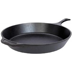 Lodge 15 Inch Cast Iron Pre-Seasoned Skillet  Signature Teardrop Handle - Use in the Oven, on the Stove, on the Grill, or Over a Campfire, Black (15 Inch)