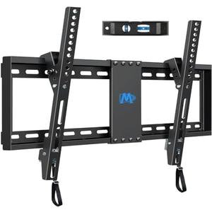 Mounting Dream UL Listed TV Mount for Most 37-75 Inch TV, Universal Tilt TV Wall Mount Fit 16", 18", 24" Stud with Loading Capacity 132lbs, Max Vesa 600 x 400mm, Low Profile Flat Wall Mount Bracket