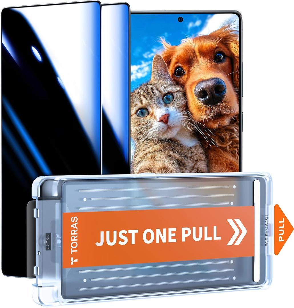 TORRAS Uncrackable for Samsung Galaxy S26 Ultra Privacy Screen Protector [Top 25 Anti Spy] [9H+ Aerospace Tempered Glass] 12Ft Military-Grade Shatterproof Screen Protector S 26 Ultra 6.9" 2-Pack