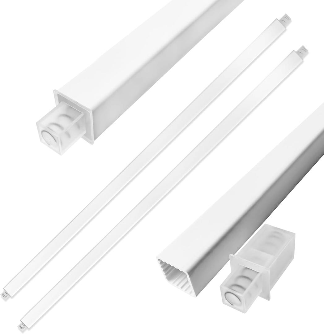 24 Inch Towel Bar for Bathroom Wall Mount, Spring Loaded Replacement Towel Rods for Bathroom Shower Towel Racks and Holder 2 Pack