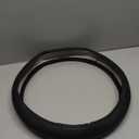 New Nappa Leather car Steering Wheel Cover, Anti-Slip, Safety, Soft, Breathable Full Surround Universal 15 Inch Black