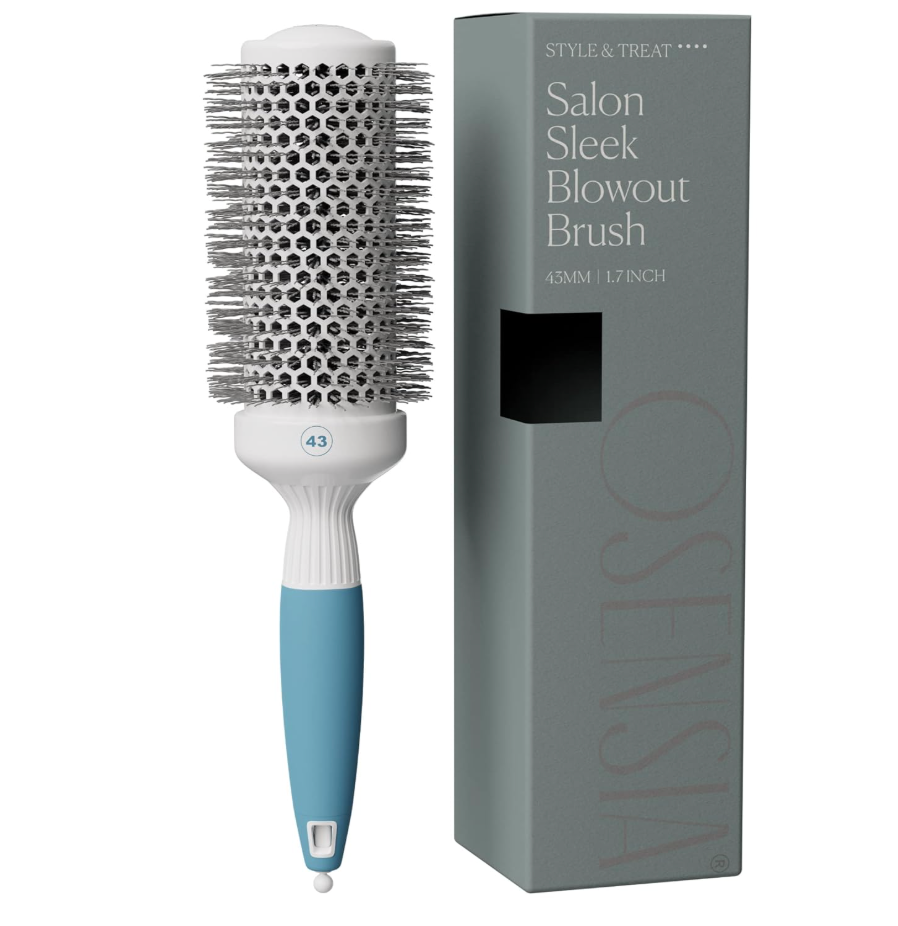 Medium Round Brushing Brush  Ceramic Hair Brush for a Smooth Salon Style Look  Professional Brushing Brush Ideal for All Hair Types  43 mm