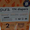 Pura Sensitive Skin Baby Diapers | Size 4 (18-31 lbs) | Hypoallergenic, Totally Chlorine Free, Fragrance Free, Up to 12-Hour Leak Protection | 6 Packs of 22 (132 Diapers)