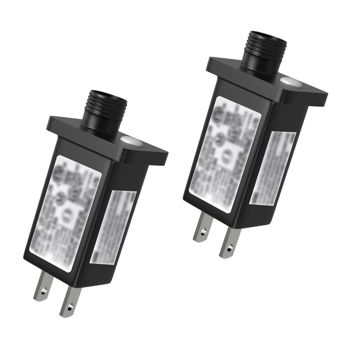 cshare Class 2 Power Supply 30V 6W LED Transformer LED Power Supply, IP44 Waterproof US CA Plug Raplacement for Halloween Christmas String Lights Inflatables Projector Light Fairy Lights 2 Packs