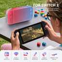 TCMOT Switch Carrying Case Compatible with 2025 Nintendo Switch 2, with 10 Games Cartridges Protective Hard Shell Travel Carrying Case Pouch for Console & Accessories, Blue