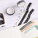 YUBX Basic Washi Tape Set 30 Rolls Plants Patterns Decorative Skinny Slim Masking Tapes for Arts, DIY Crafts, Journals, Planners, Scrapbook, Wrapping (Tropical Wetlands)