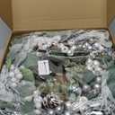 Winter Wreath for Front Door, 24 Inch Christmas Wreath with Owl Decor, Pine Cones, and Evergreen Greenery, Festive Winter Door Decor, Artificial Holiday Farmhouse Rustic Wreath