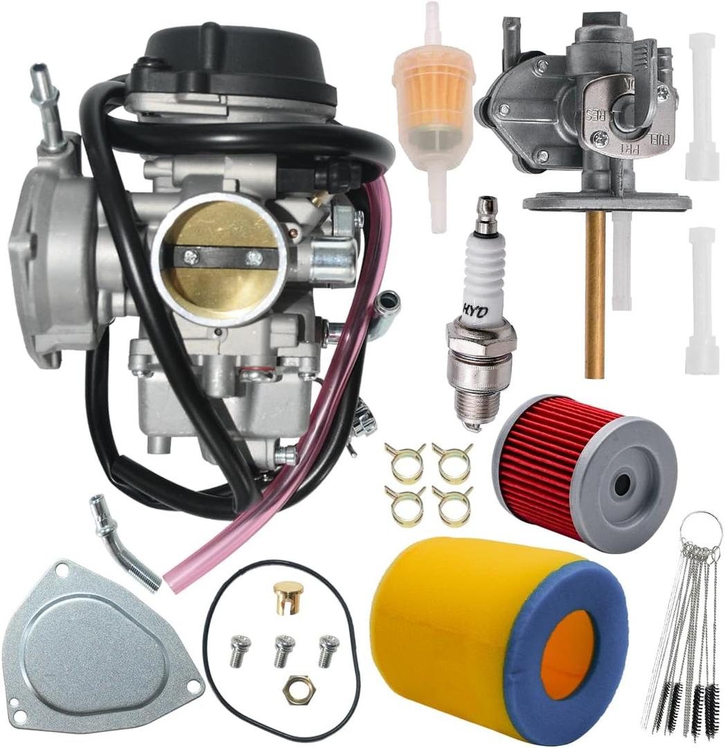 LTZ400 Carburetor Fit for Suzuki LTZ400 LTZ 400 Quad ATV 2003 2004 2005 2006 2007 with Fuel Valve Petcock Air Filter