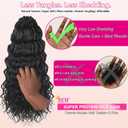 14 Inch Pre Looped Ocean Wave Crochet Braids Pure Protein Close to Human Hair 8 Packs Boho Ocean Braids Pre Twisted Deep Wavy Crochet Hair for Black Women(14Inch 1B)