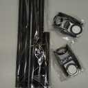 2Pack Tension Rod 24-48Inch Black Curtain Rods for Windows Spring Adjustable Curtain Rods no Drilling Tension Curtain Rods for Window, Doorway, Closets