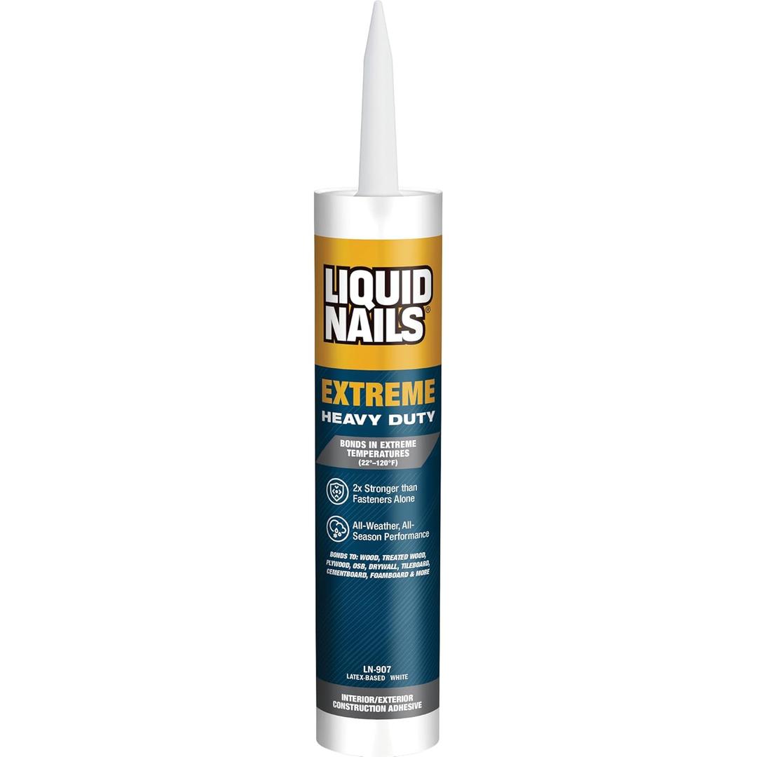 3 x Liquid Nails - 414607 LN-907 Extreme Heavy Duty Construction Adhesive (LN-907) 10 oz (White)