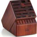 Cooks Standard Acacia wood Knife Block Holder without Knives, 25 Slot X-Large Universal Countertop Butcher Block Kitchen Knife Stand for Easy Kitchen Storage