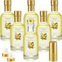 6 Set 6.8 oz Limoncello Glass Bottles Gift with Airtight Lid Cap Homemade Limoncello Bottles with Labels Cork Stopper for Home Brewing Beer Beverage Liqueur Wedding Baby Shower