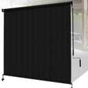 Shade&Beyond Outdoor Roller Shades with Splicing Design, 8' W x 8' H Cordless Patio Roll Up Blinds, Exterior Shade Cloth Roll for Porch, Gazebo, Pergola, Balcony, Black