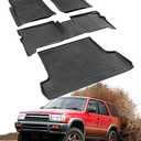 Car Floor Mats for Toyota 4Runner: 1996 1997 1998 1999 2000 2001 2002 All Weather Automotive Cargo Liners Full Set SUV Accessories, Cutsom Fit for Toyota 3rd Gen 4Runner N180 96-02 Rubber Trunk Mat