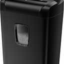Bonsaii 15-Sheet Paper Shredder for Home Office Use, 10-Minute Cross Cut Shredder with 5.5 Gallons Bin, P-4 High Security Heavy Duty Office Shredder Shred CD/Credit Card (Dark Black)